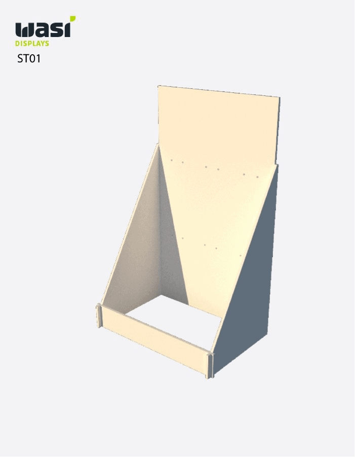 Standardmäßiges Thekendisplay Modell ST01 aus Holz