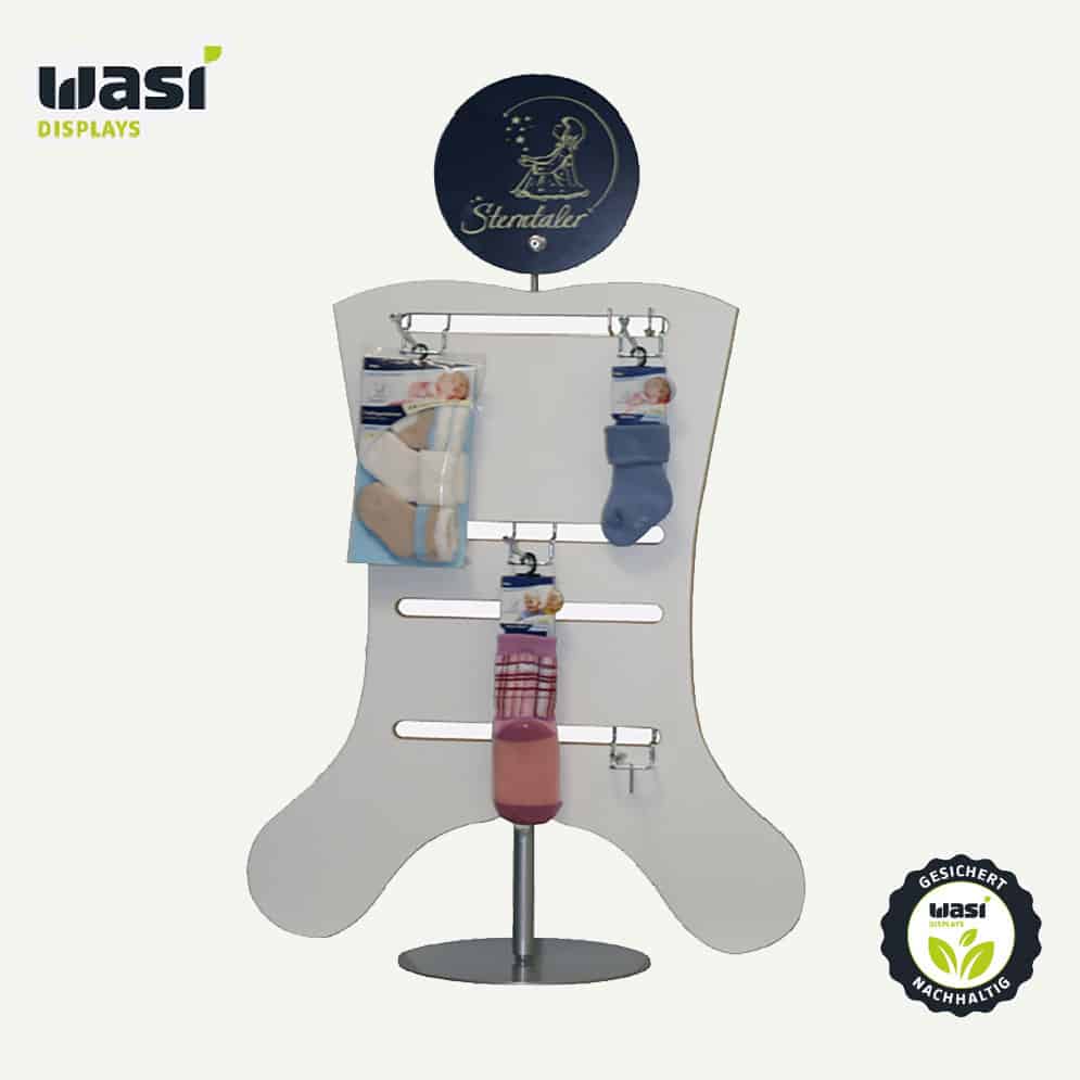 Thekendisplay Kinderkleidung.